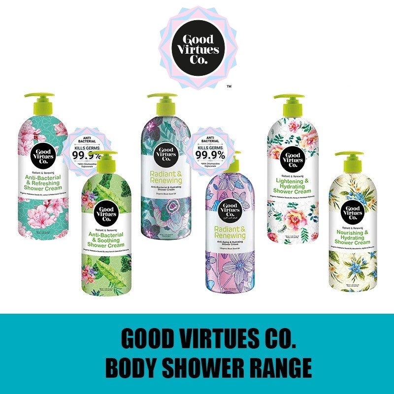 Good Virtues Co. [GVC] Body Shower Cream Assorted Bottles 700ml
