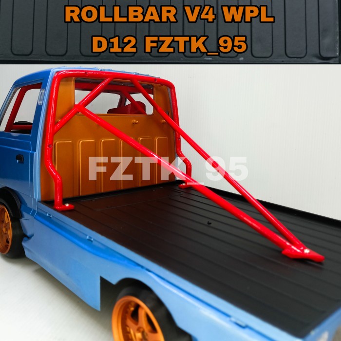 Wpl D12 ROLLBAR, ROLLBAR WPL D12 Rear FZTK V4 | Shopee Singapore
