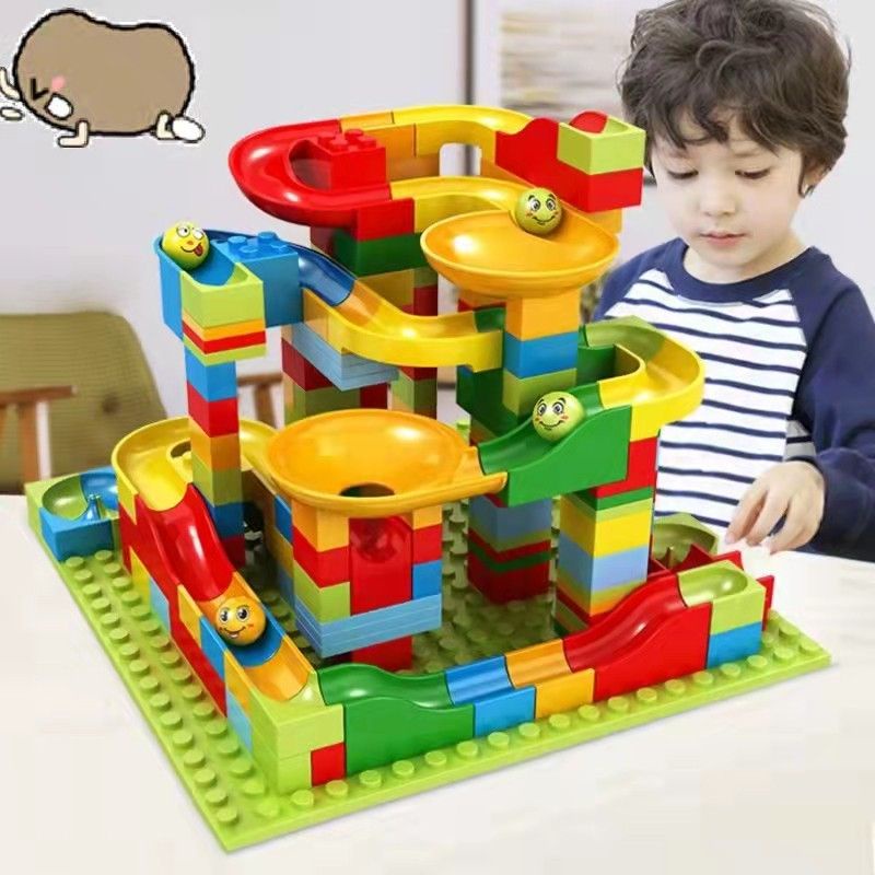 168pcs Marble Race Run Maze Ball Track Building Mini Size Slide ...