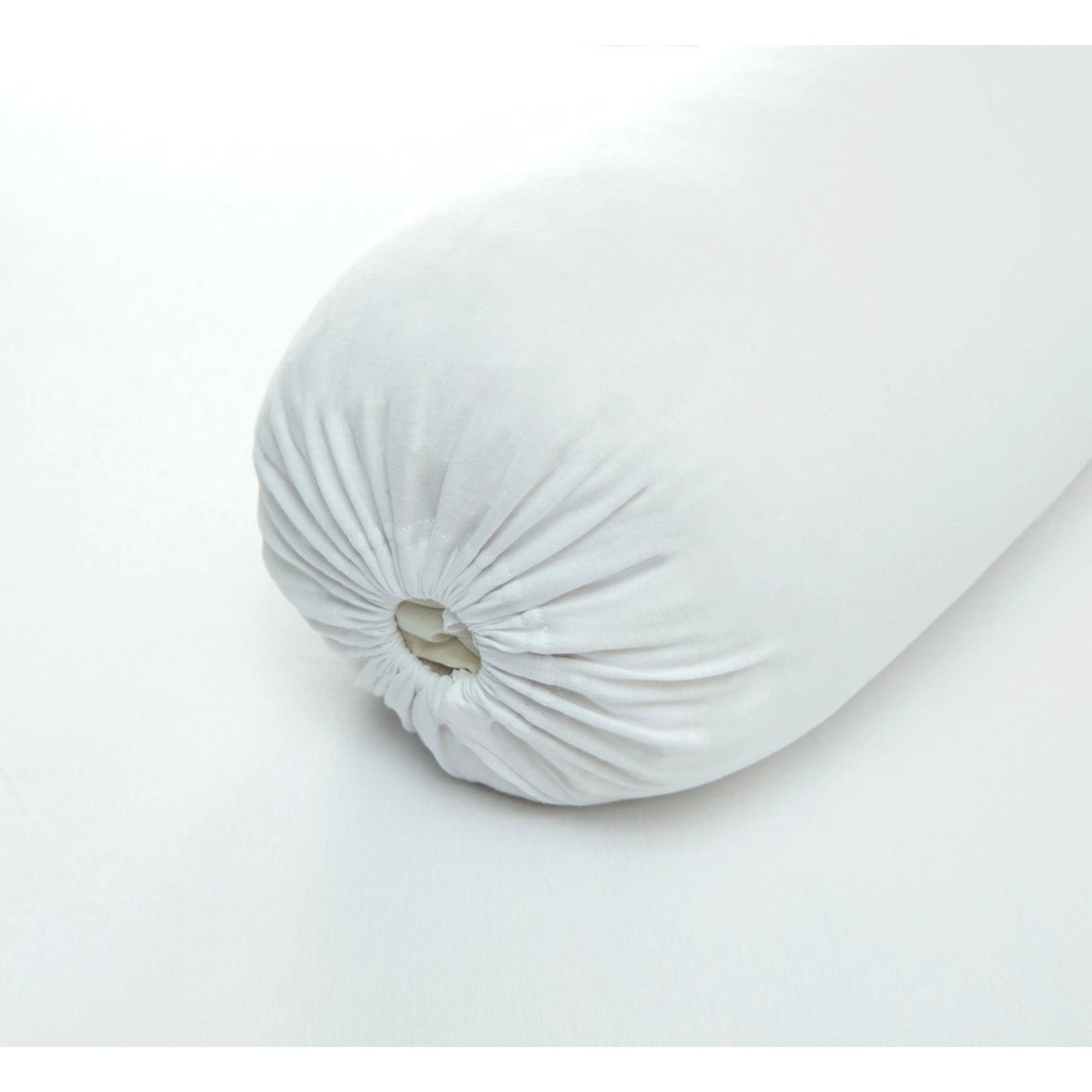 Hotel Quality Bolster Case Plain White Combed Cotton 1000 Thread