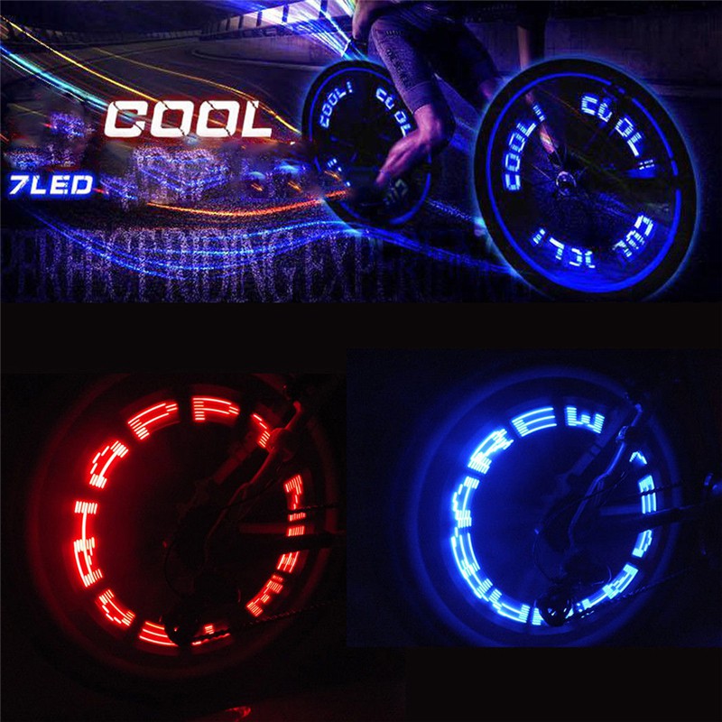 1PC Bicycle LED Bike Wheel Tire Spoke Decorate Light MTB Valve Flash ...