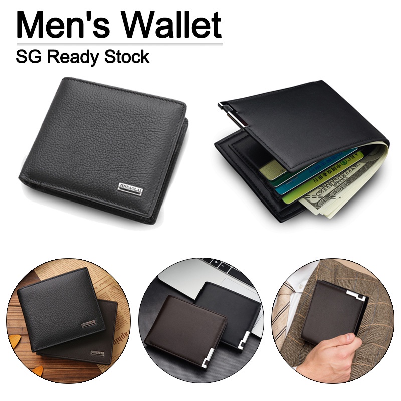 [SG Ready Stock] Specool® Men's Wallet Leather Short and Simple Wallet Credit Card Purse Men Bag