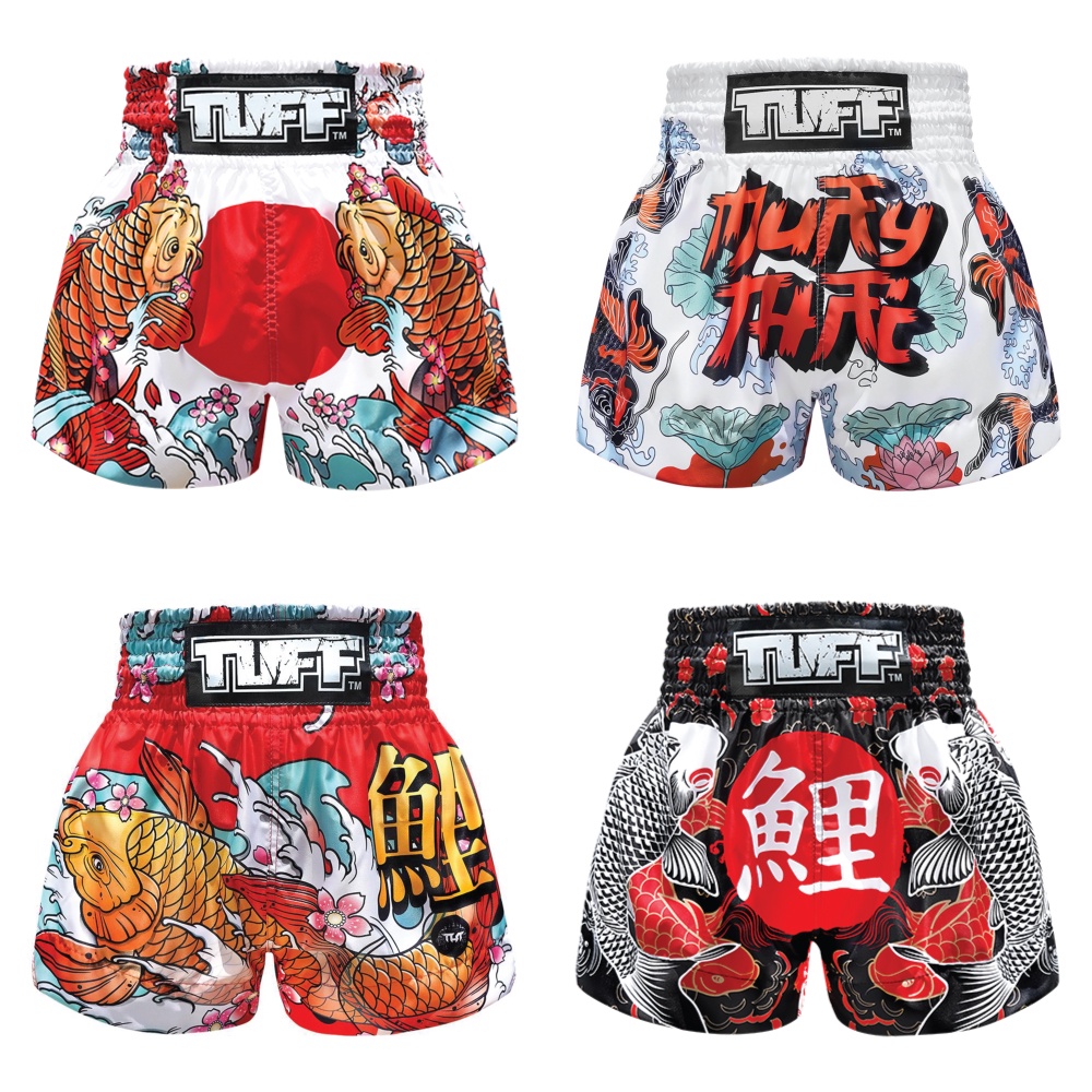 Tropical Bird Hawaiian Print Muay Thai Boxing Shorts main image 1