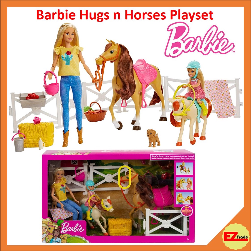 Barbie chelsea hugs and horses online