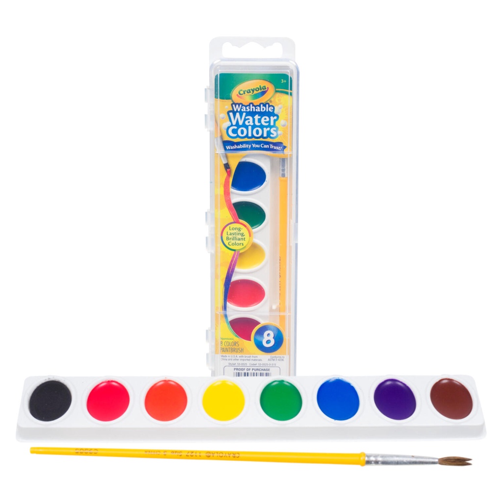 Crayola Washable Watercolors, 8 Colors