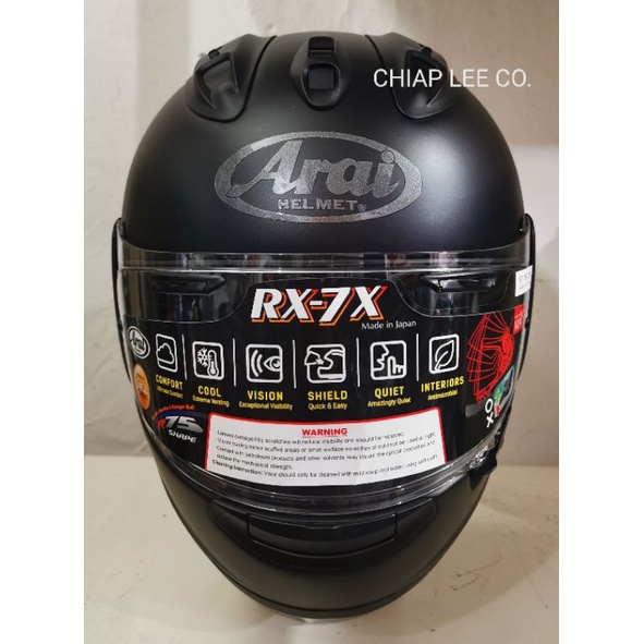 Arai RX7X flat black (NEW) PSB Approved | Shopee Singapore