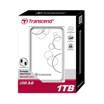 TRANSCEND STOREJET 25A3 1TB USB3.0 PORTABLE EXTERNAL HARD DISK HDD ...