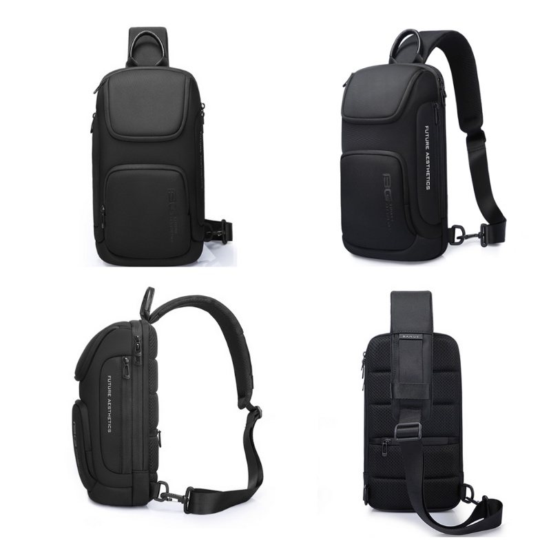 P&D Crossbody Sling Bag For Men 9.7 Inch Portable Waterproof Shoulder  Messenger Bags Male Travel