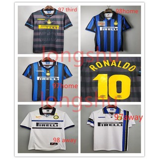 Retro Inter Milan Home Soccer Jersey 1997/1998 Men Adult Ronaldo #10