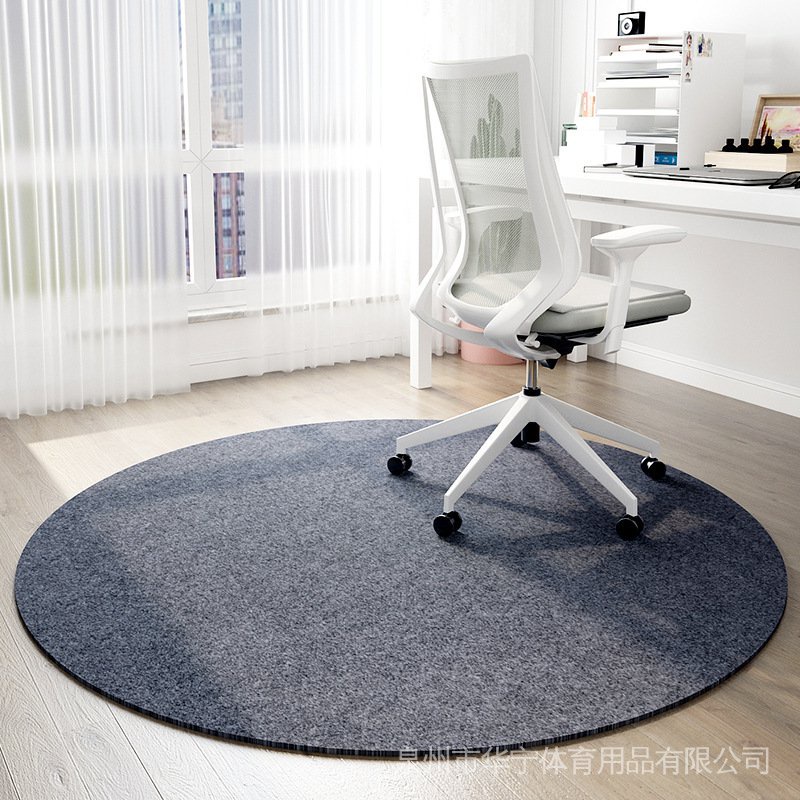 Round Carpet Bedroom Office Computer Chair Anti-Slip Mat Swivel ...