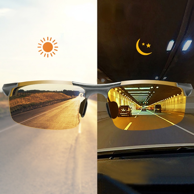 Men's Photochromic Polarized Sunglasses Men Driving Glasses Male Change ...