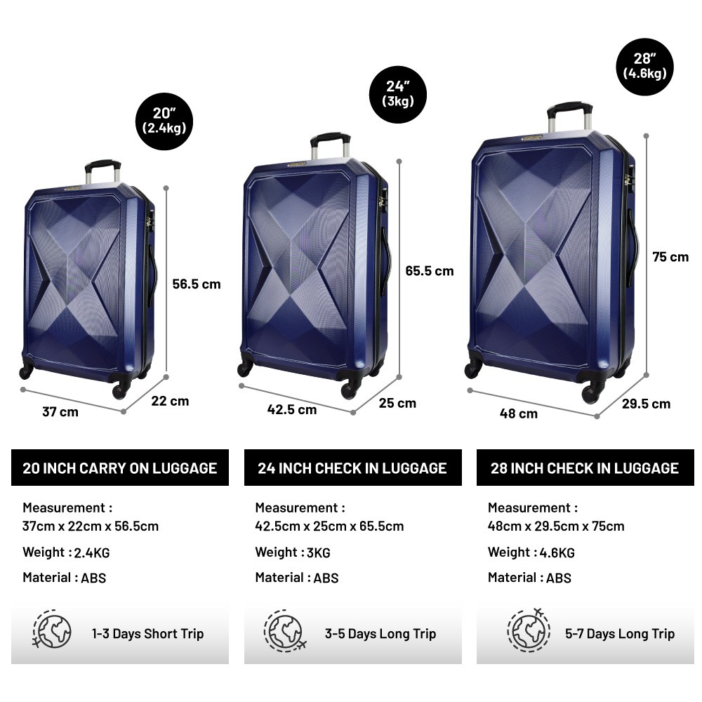 28 inch luggage dimensions online