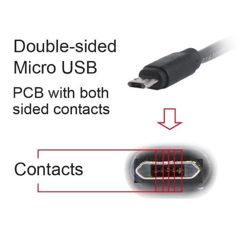 Double Sided Reversible Micro USB to Reversible USB 2.0 Sync Charging Cable Cord 1m U2 MR 5P 2S2S Shopee Singapore