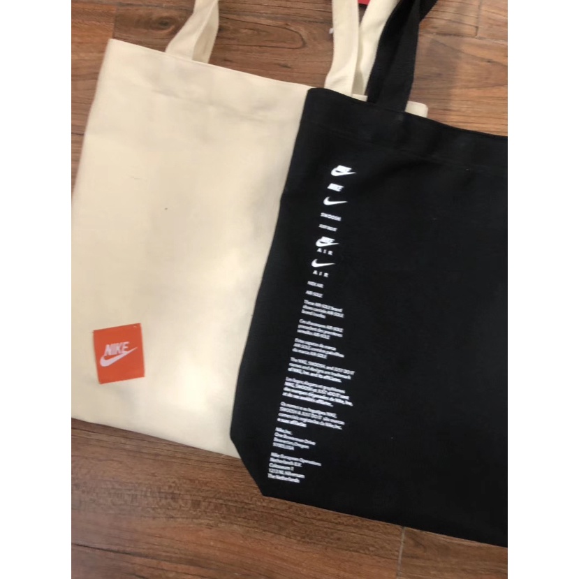 Ready Stock Nike Logo Printing Korean Canvas Bag Casual Tote Shoulder Bag