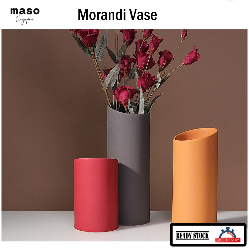 [SG Seller] Ceramic Vase Morandi Style Home Decoration Table Floral