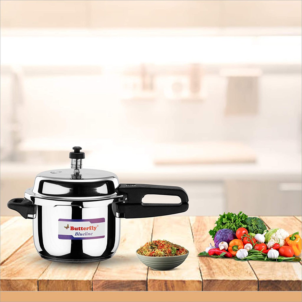 BUTTERFLY BLUELINE STAINLESS STEEL PRESSURE COOKER 2 L 3 L 4.5 L 5 L 7.5 L 10 L 1 YR SG WARRANTY Shopee Singapore