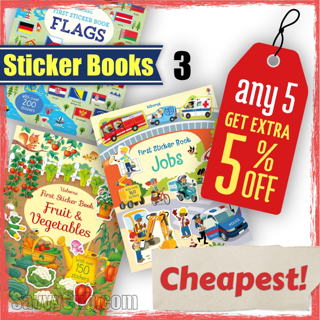 [CLEARANCE] USBORNE First Sticker Books PART 3 [SG Seller. READY STOCK