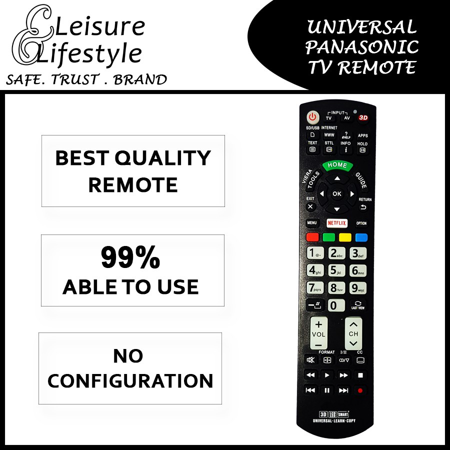 PANASONIC TV Remote Control Universal Shopee Singapore