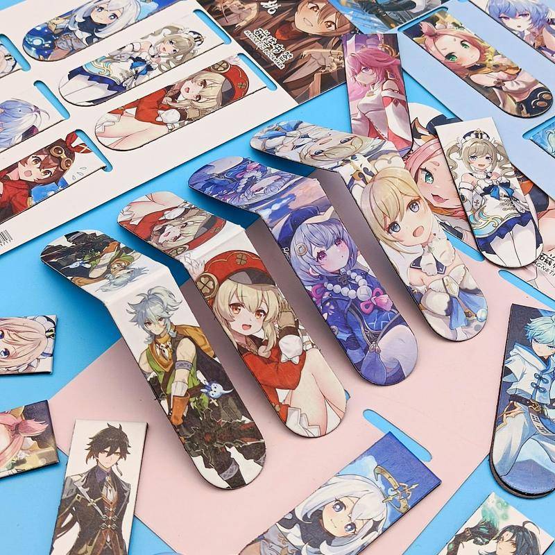 6pcs/Set Kawaii Genshin Impact Bookmarks Raiden shogun