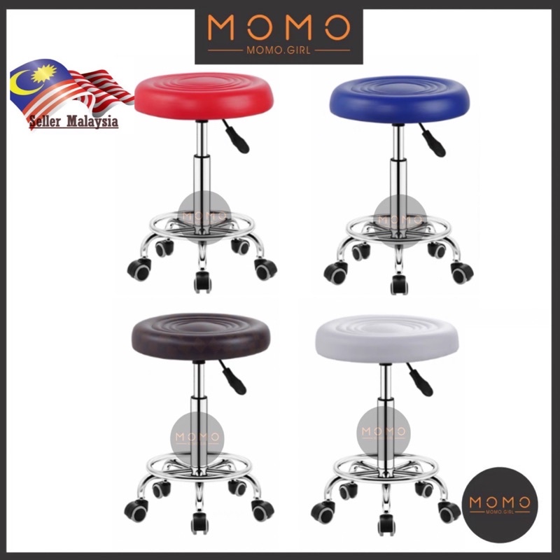 FOHGFNT Saddle Stool Rolling Chair with Back Support Ergonomic Seat