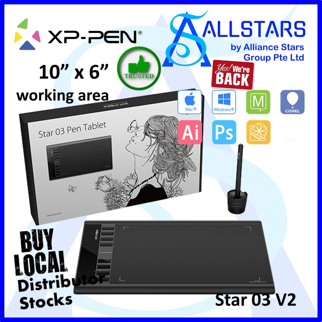 XPPen / XPPEN Star 03 V2 Pen Tablet / Best Budget Graphics Tablet for