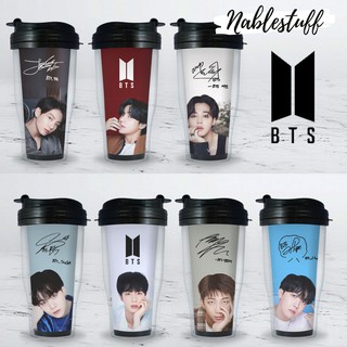 KPOP BTS Wing Gradient Water Bottle Frosted Bangtan Boy Drink Cup