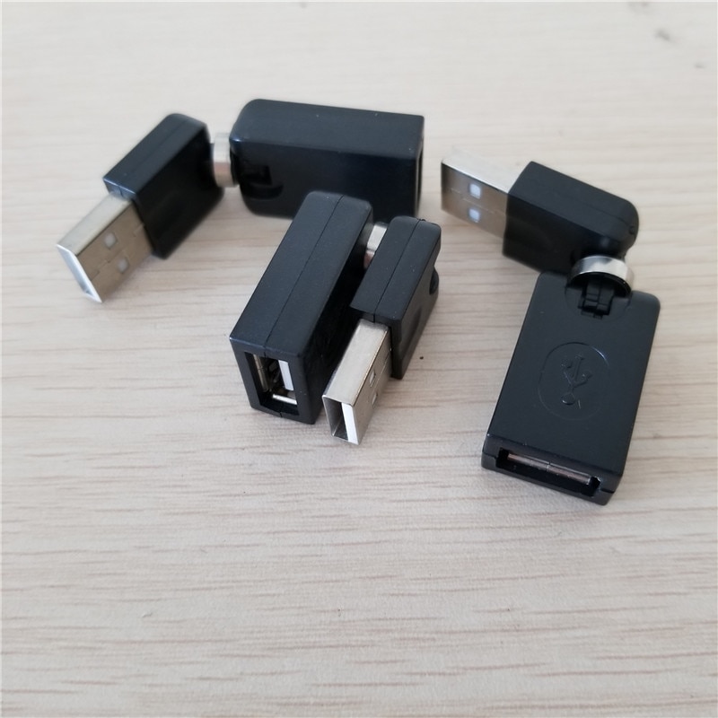 USB 2.0 Swivel Angle 360 Degree rotating type A male to female adapter ...
