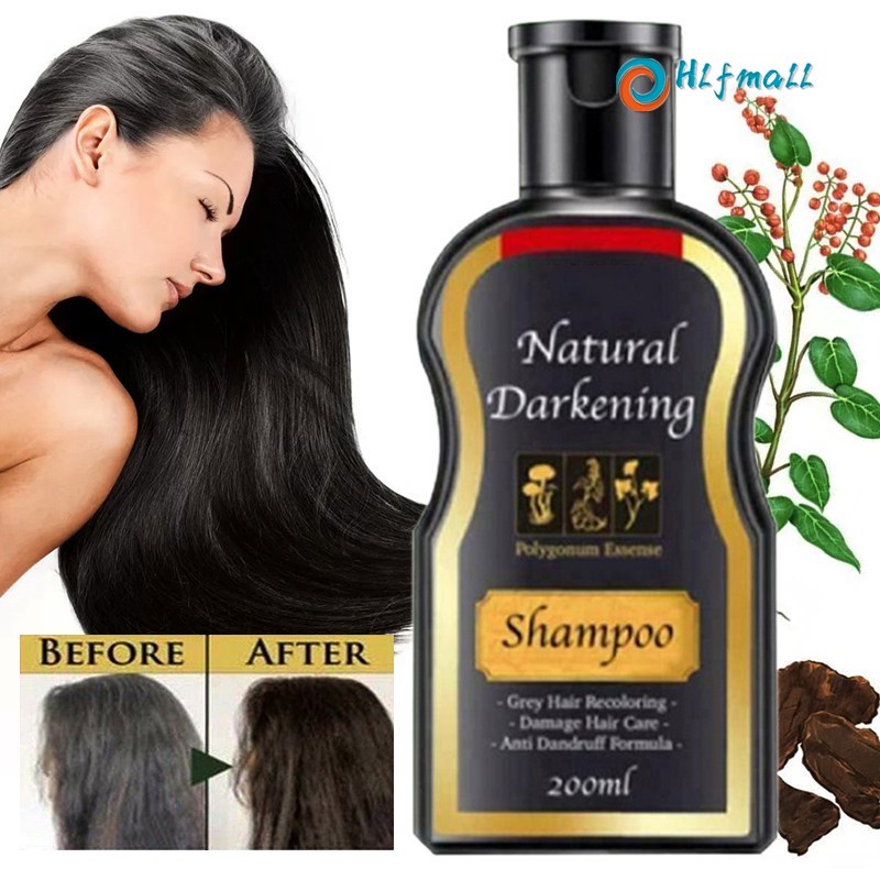 Grey Reverse Hair Color Shampoo Natural Darkening Black Shampoo 30