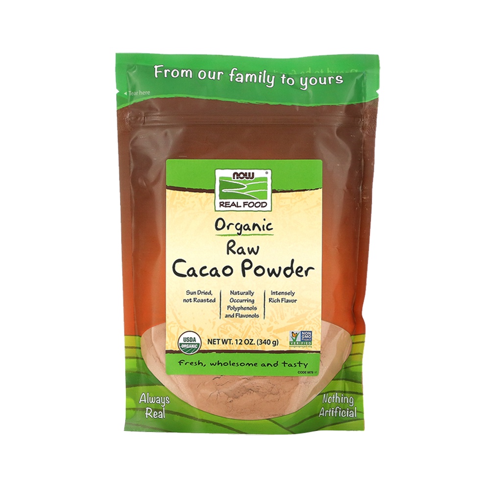 NOW Foods, Organic Raw Cacao Powder, with Polyphenols and Flavonols