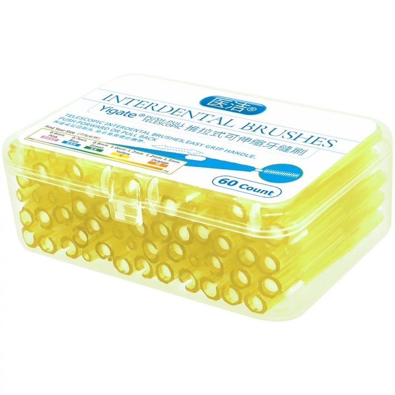 Cleanpik/Yigate Interdental Brush x 60pcs. 0.7mm/0.8mm/1.0mm/1.2mm