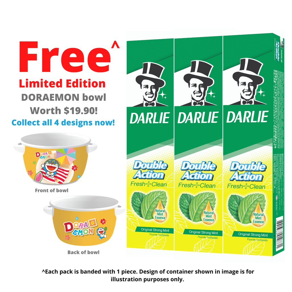 Darlie DA Toothpaste 3x250G+Doraemon Bowl | Shopee Singapore