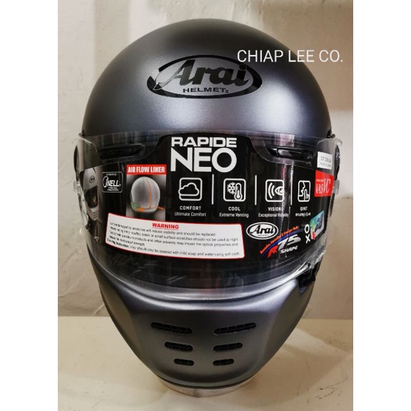 Arai RAPIDE NEO platinum grey frost (NEW) PSB Approved | Shopee