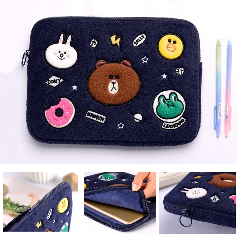 Cute Bear Laptop Pouch Bag for iPad Pro 12.9/11/10.9/9.7in Tablets 11.6