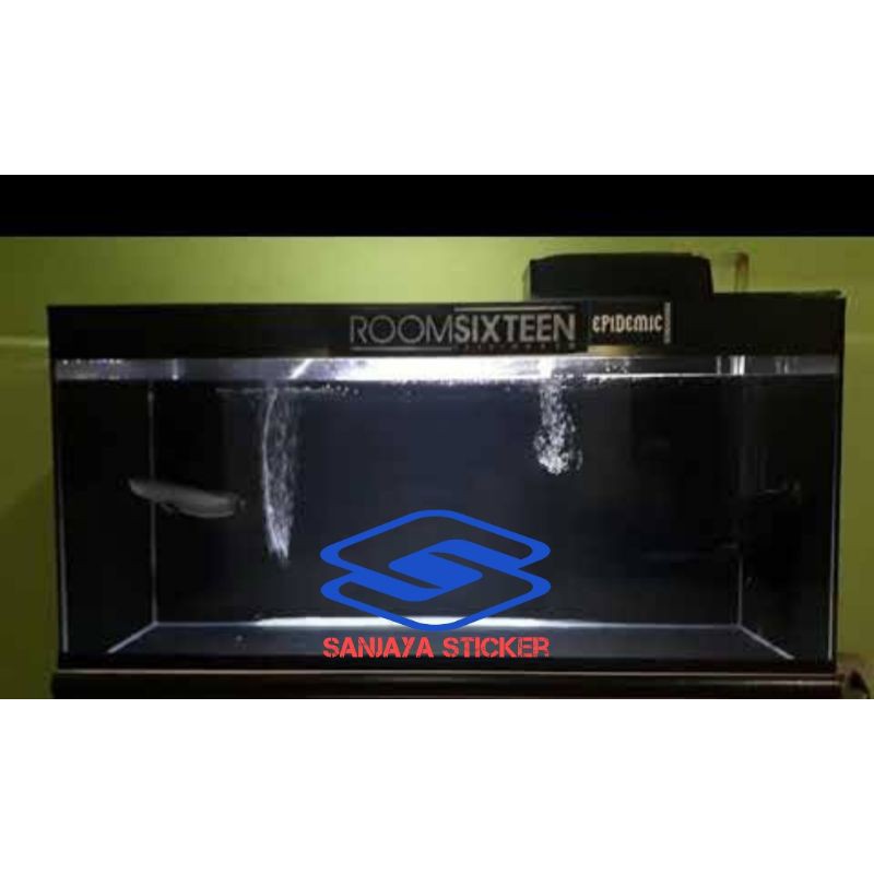 HITAM Black aquarium background Sticker/aquarium background Sticker