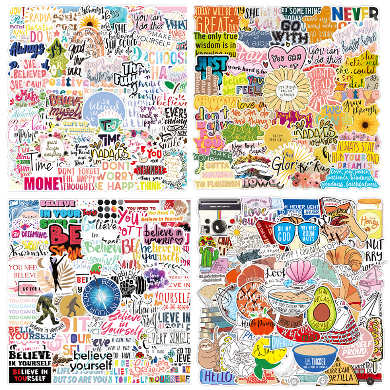 50 Pack Inspirational Stickers for Water Bottles, Motivational Stickers ...
