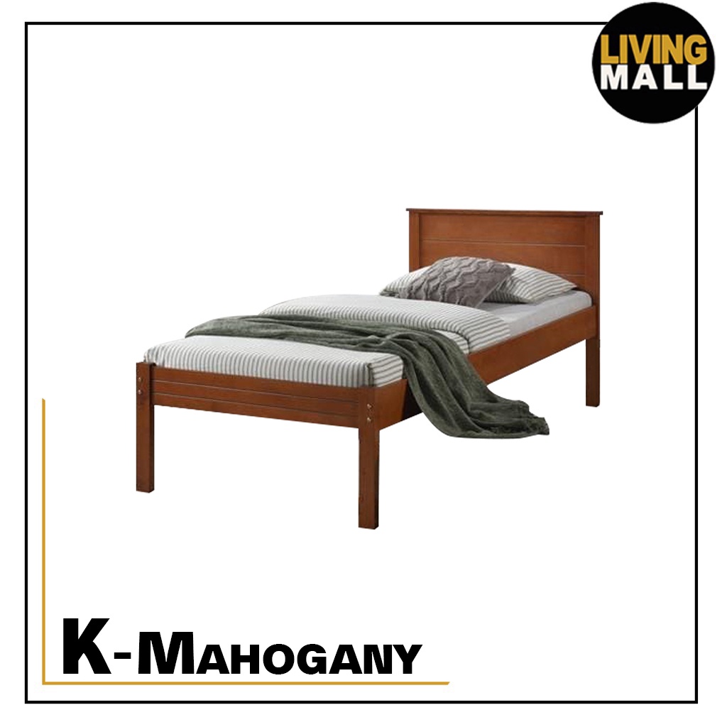 Living Mall Solid Wooden Bed Frame Flat Plywood Base In Single/Super
