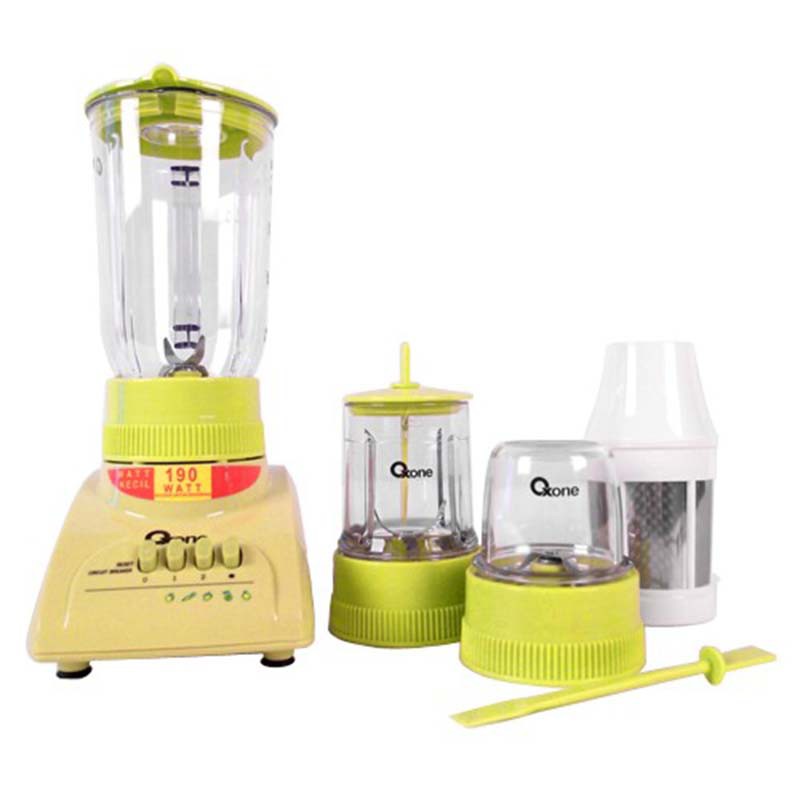 Oxone OX863 Blender Plastik Set 3in1 Mata Pisau tajam Color full - Gambar 3