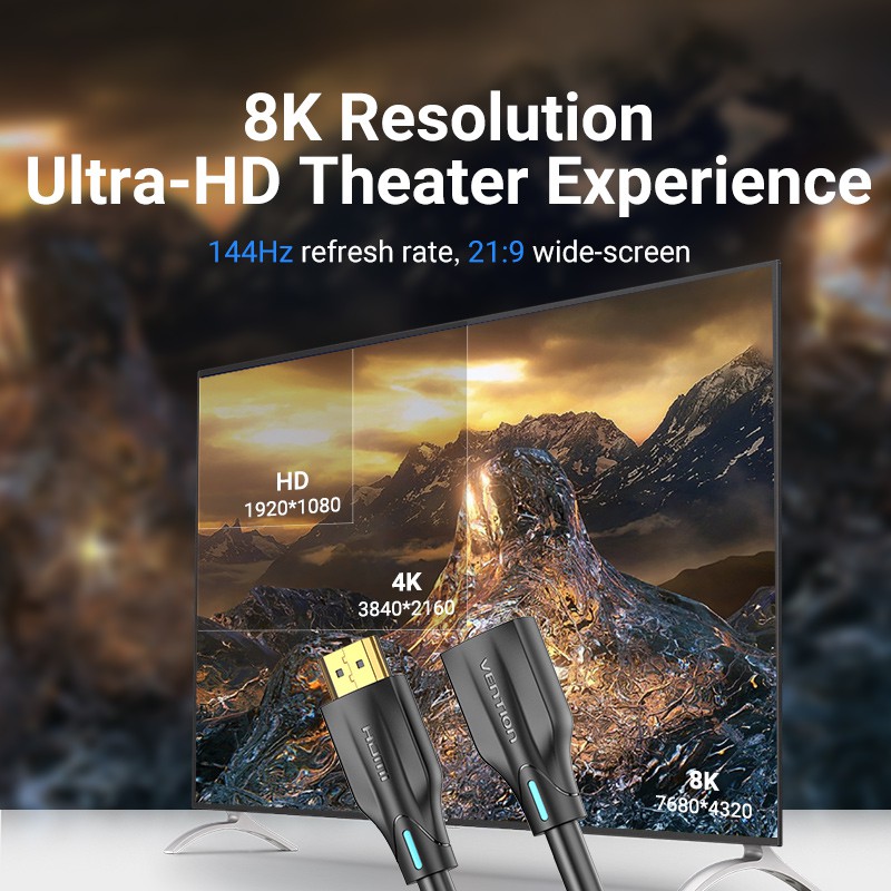 Vention Kabel Extension HDMI 2.1 8K 4K 1080p - Gambar 4