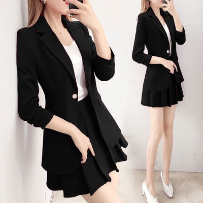 Women Clothing Fashion Jacket Pleated Skirt High-End Suit