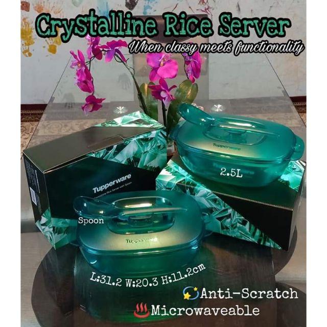 Tupperware Crystalline Rice Server with Spoon 2.5L / Tupperware Classy ...