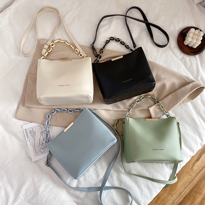 HBL1027 READY STOCK korean new fashion casual leisure bucket bag shoulder bag Messenger crossbody bag women bags