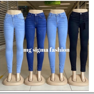 New LADIES WOMEN HIGH WAISTED SEXY SKINNY JEANS PANTS SIZE 6 8 10 12 14 UK  