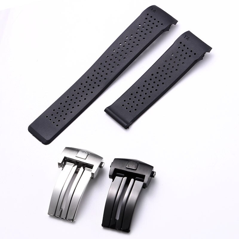 Watch Band For TAG HEUER CARRERA Silicone Rubber Waterproof Men Women 22 24mm Watch Strap Watch Accessories Watch Bracelet Belt