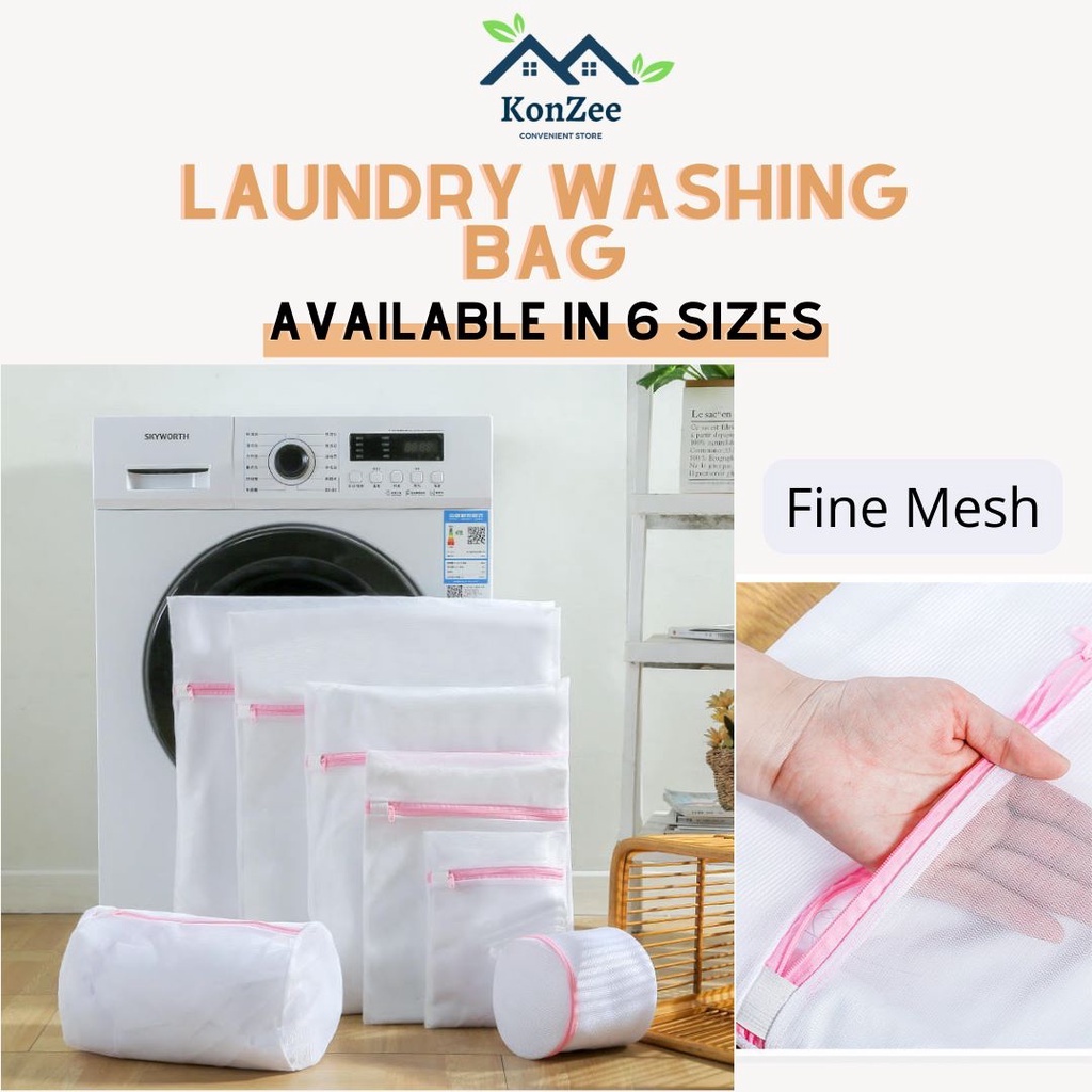Laundry Bag Washing Machine Fine Mesh Wash Net for Clothes, Bra, Pans,  Dress