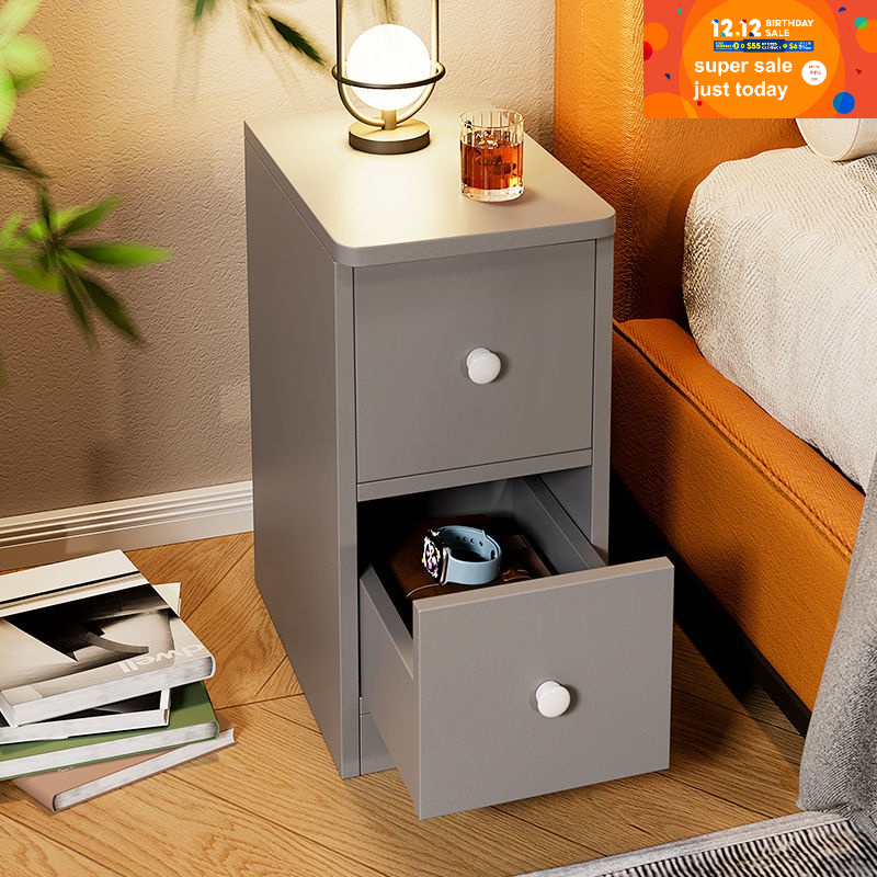 KUKA Solid Wooden Furniture Ultra-Narrow Table Simple Bedside Table ...