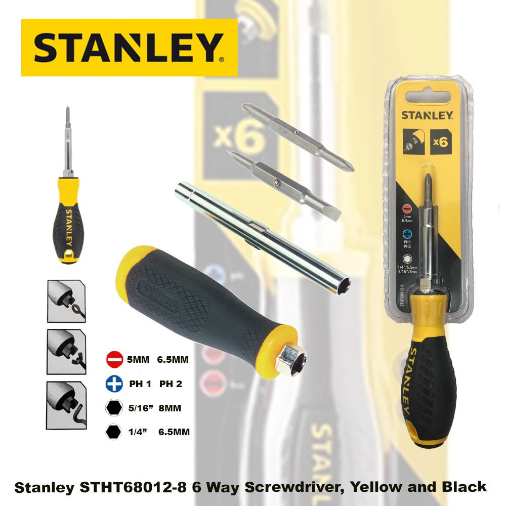 Stanley (STHT68012-8) 6-WAY SCREWDRIVER SET