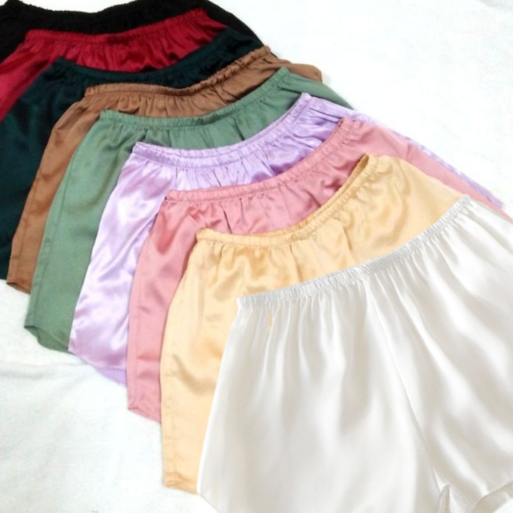 Caph silk satin shorts