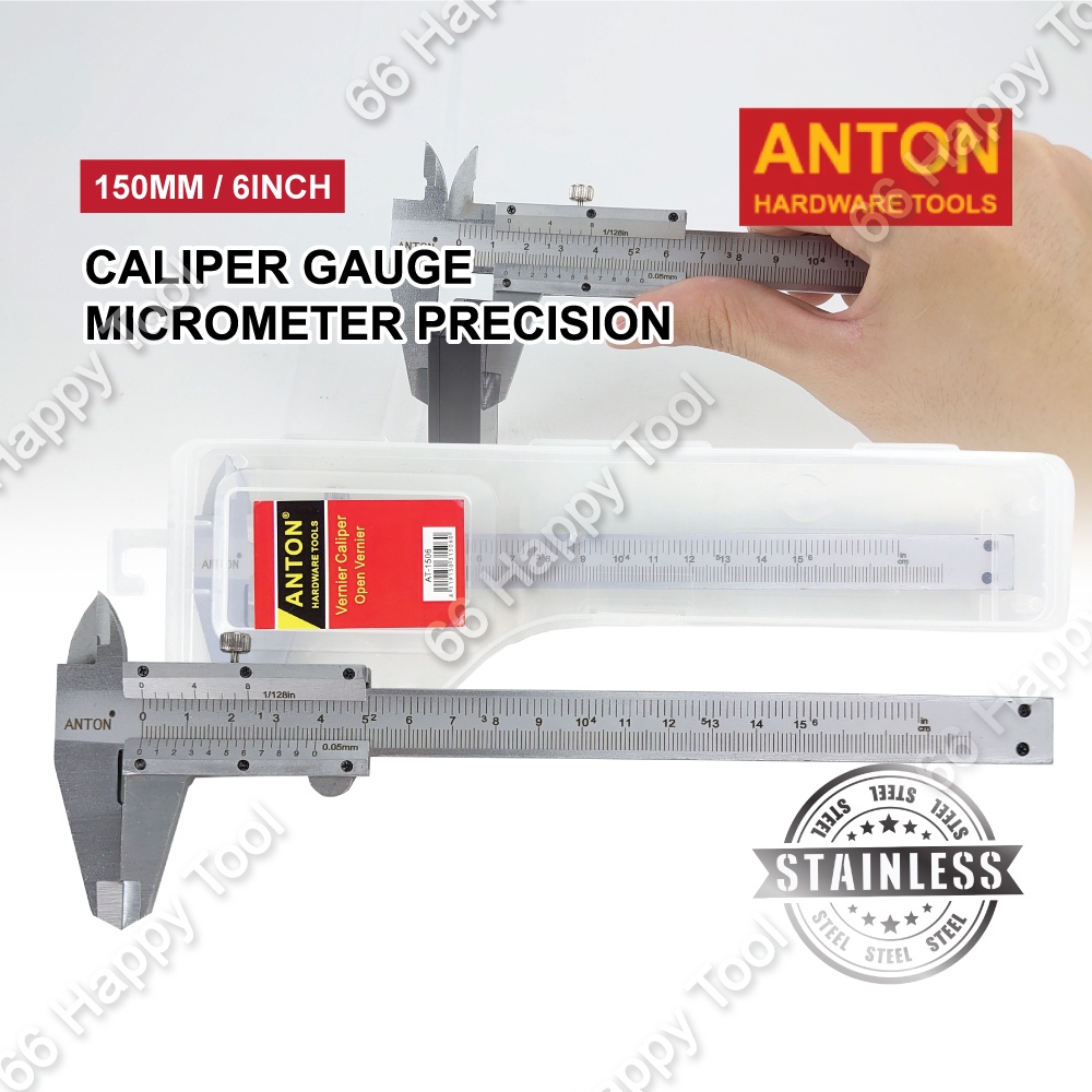 Caliper Gauge Micrometer Precision 150MM Measurement 6Inch Anton Steel ...
