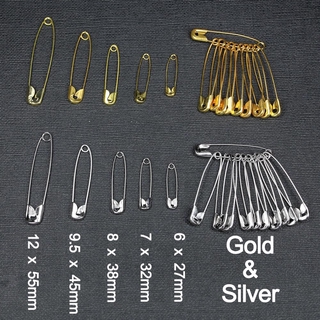 100 Pieces White Safety Pins, 28mm Metal Safety Pins Stitch Markers Sewing  Knitting Pins for Crocheting Clothing Tag DIY Craft Project with Storage