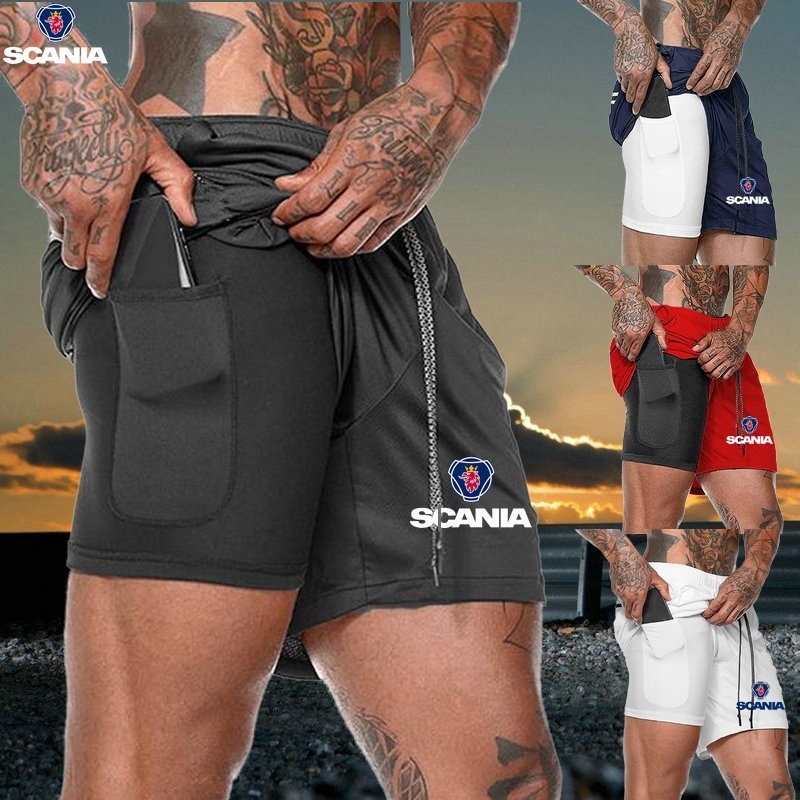 printed gym shorts